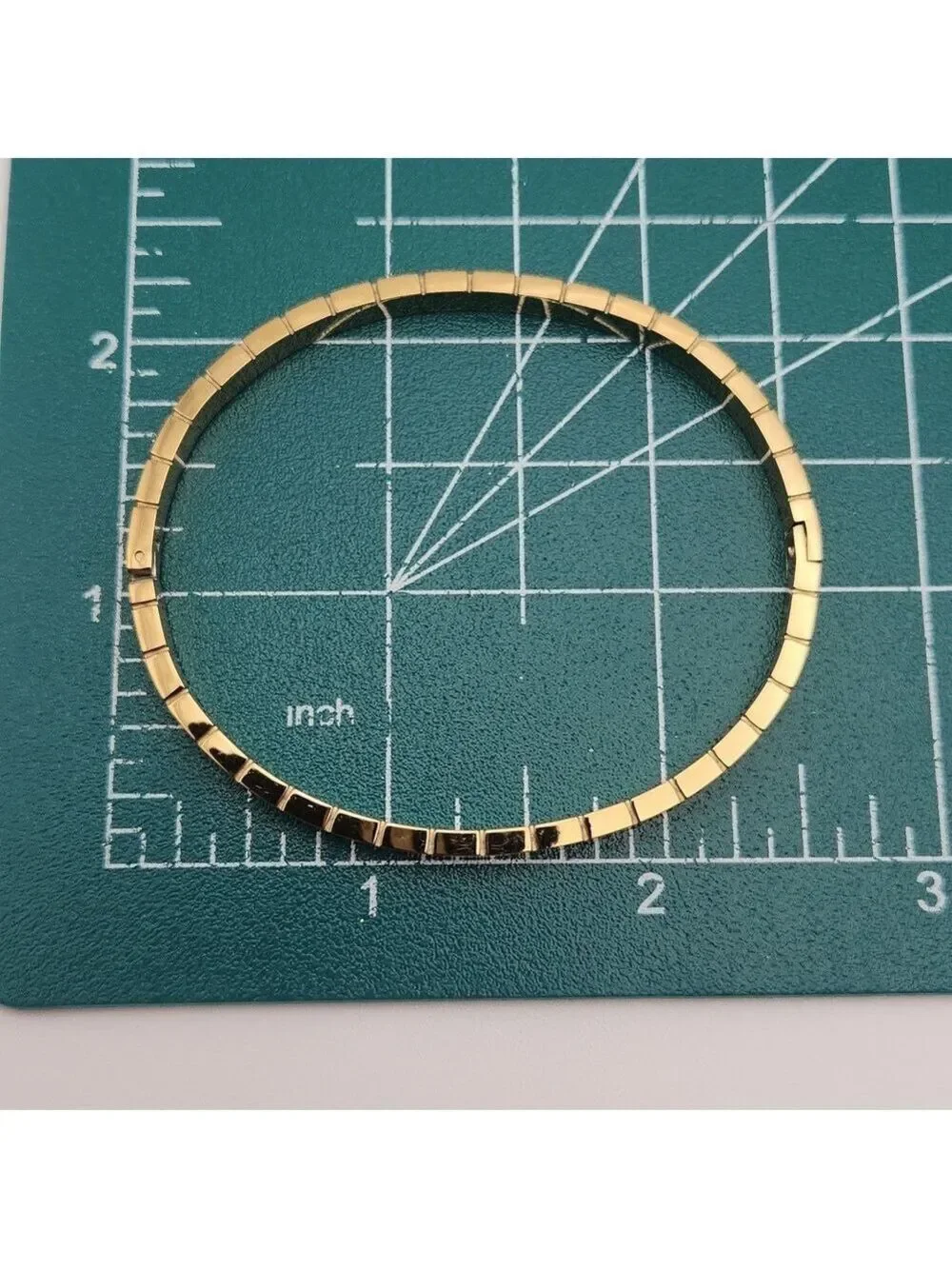 18K Gold Plated Tennis Bangle | Simulated Diamonds | Waterproof, Tarnish Proof